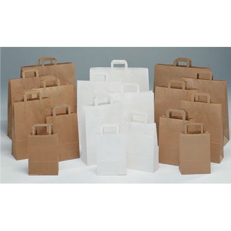 Bolsas de papel 27+12x37 kraft havana, celulosa y verjurado